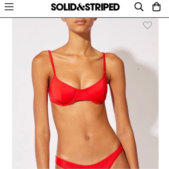 SOLID & STRIPED Other - The EVA top in ruby color